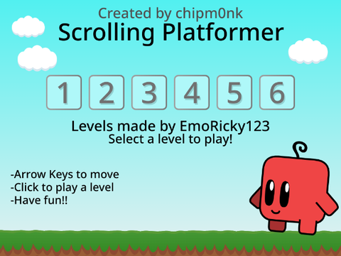 Scrolling Platformer from chipm0nk's editor