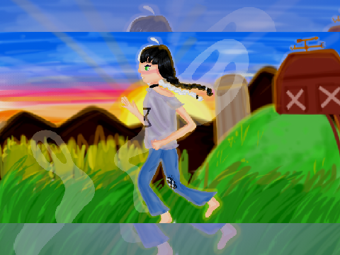 sunset on the farm // process