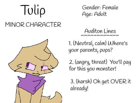 Tulip voice audition