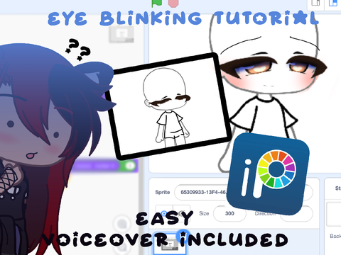 Blinking eyes tutorial | Gacha club | EASY! | Ibis paint only
