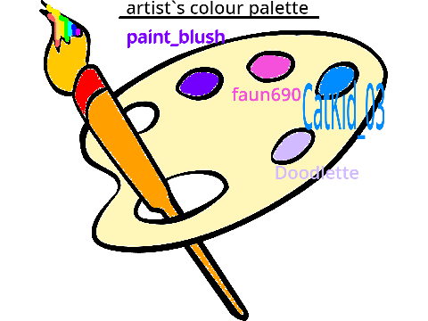 artist`s colour palette