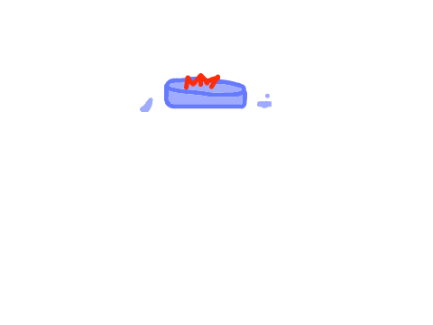 exploding cake.
