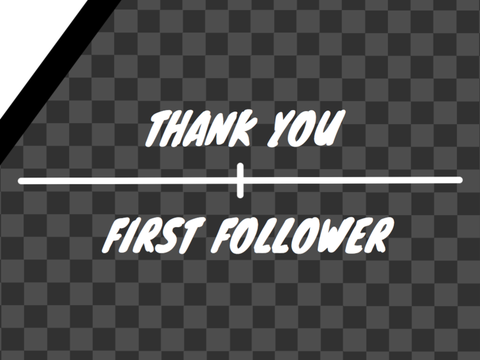 Thank you for first follower