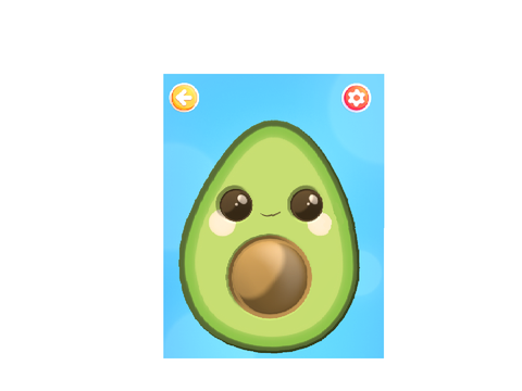 kawaii avocado simple dimple