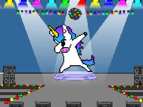 Pixel Dabbing Unicorn!