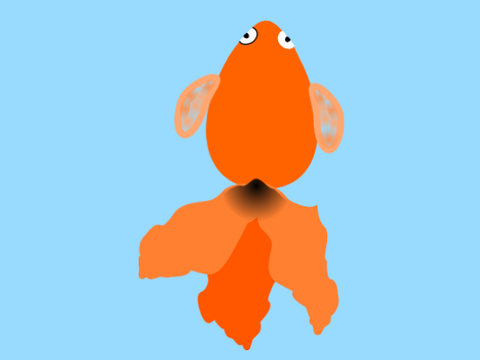I drew my fish swimming : )