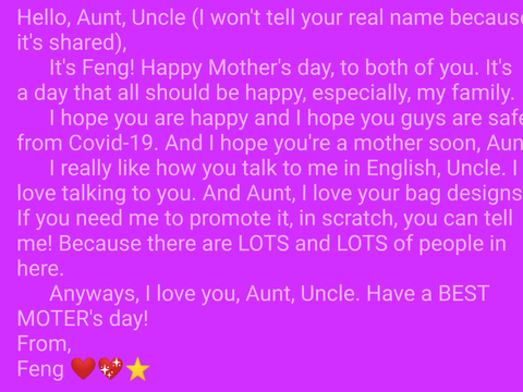 Happy Mother's Day, Aunt, Uncle