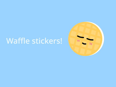 Some vector waffle stickers!