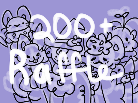 ☆ - - - 200+ raffle thingy . closed!