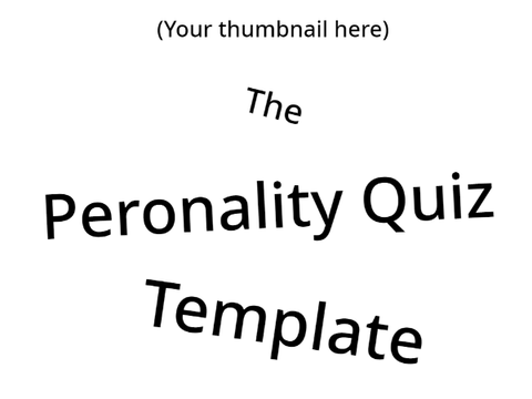 Personality Quiz Template