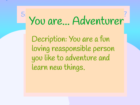 Personality quiz!