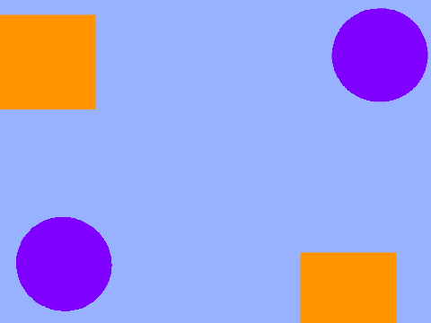 Orange Square Purple Circle