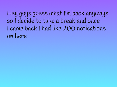 I’m back 