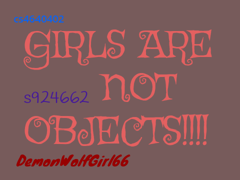 GIRL ARE NOT OBJECTS! remix