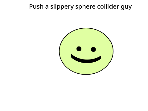 Push a slippery sphere collider guy 