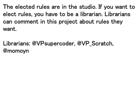 Scratch Library Rules Election