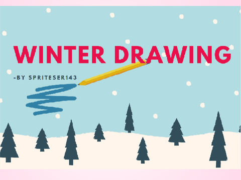 Winter drawing on paper by @Spriteser143