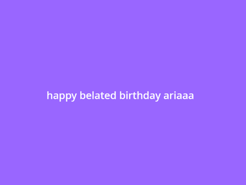 FOR ARIA