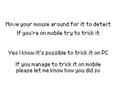 Invisible mobile detector