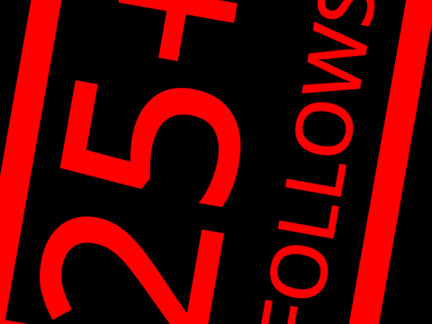 THANK'S FOR 25+ FOLLOWS