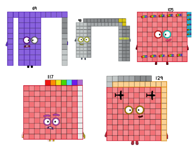 My 5 new Numberblocks!