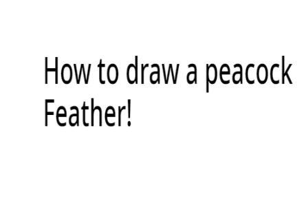 How to draw a peacock feather!