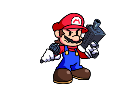 oh dear god mario has a gun