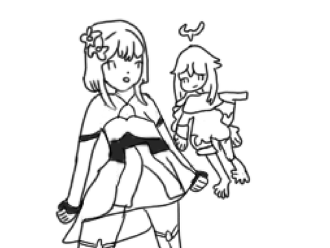 Lumine and Piamon Fan Art