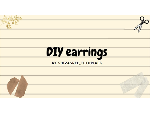 ⩊  ECO FRIENDLY EARRINGS DIY  ⩊