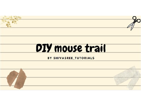 ⊰ MOUSE TRAIL DIY ⊱