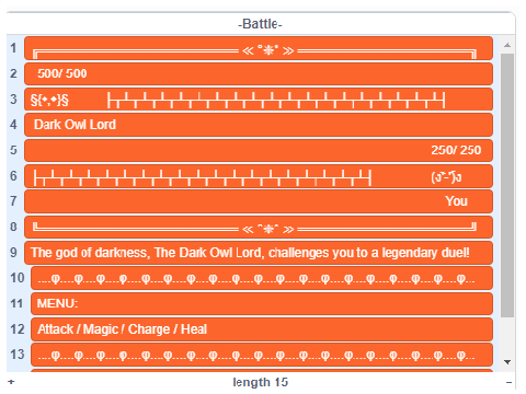 List Battle! Defeat the dark lord!