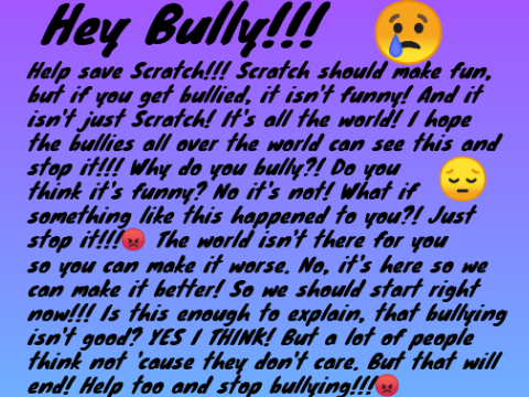 Stop bullying!!! It's not funny! Remix this for best! remix remix