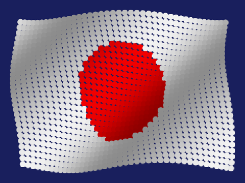 なびく日本国旗w