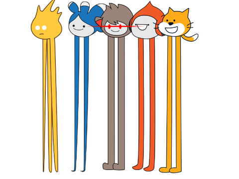 Scratch characters but long legs