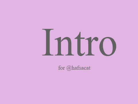 Intro Contest!! entry