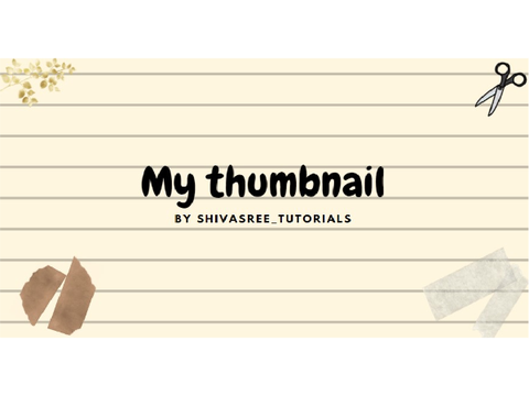 ∙ ∙ ∙ MY THUMBNAIL ∙ ∙ ∙