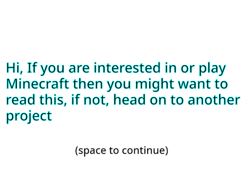 A gift for Minecrafters ( Robloxers get out of here)