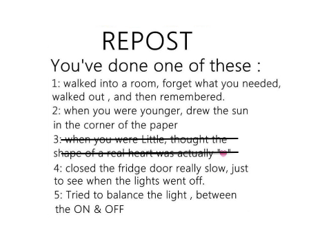Repost if you’ve done 