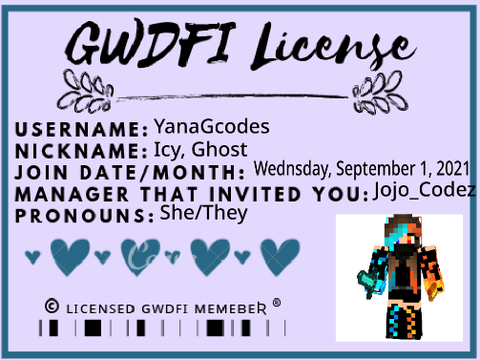 • GWDFI Member • LICENSE