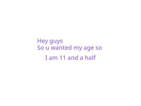 Age reveal