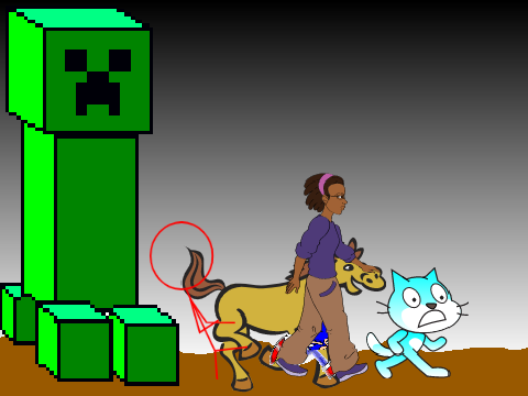 Add yourself running from evil Creaper thingy remix