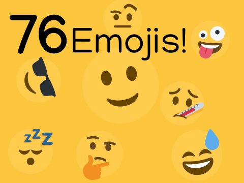 76 emojis!