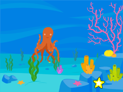 Octo-star chase game