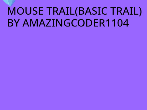 Crystal mouse trail(based on the scratch tutorial)
