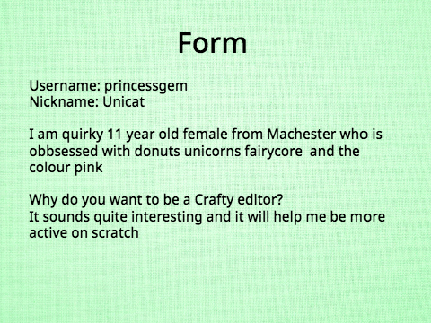 Editor form | Crafty Magazine