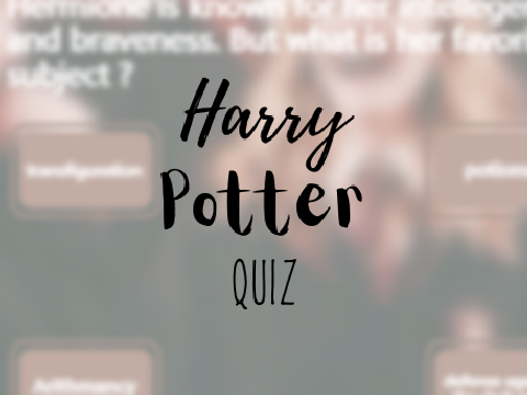 ❛ harry potter quiz