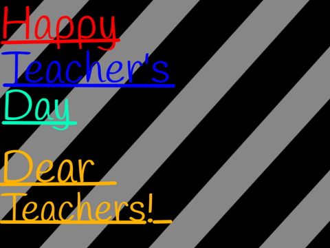 Happy Teachers Day Dear Teachers' !