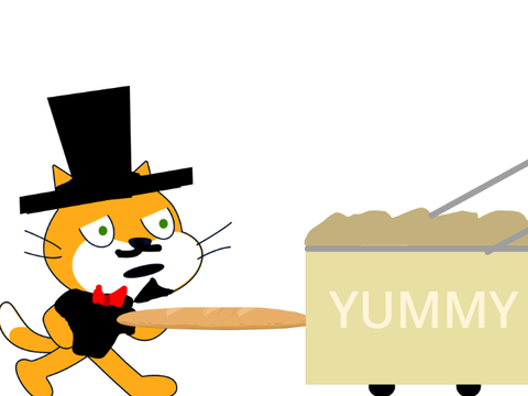 French Cat With bread