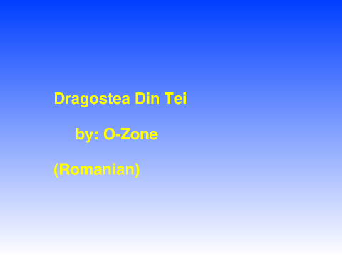 Dragostea Din Tei