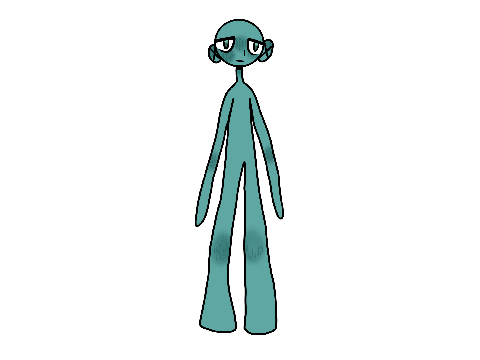 blue naked person